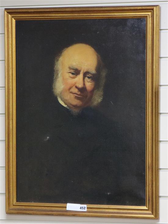 A late 19th century English School, oil on canvas, portrait of gentleman 69 x 50cm